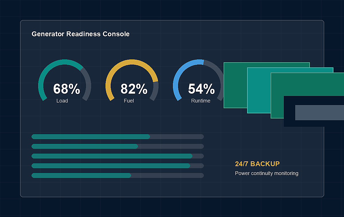 Generator readiness console visual