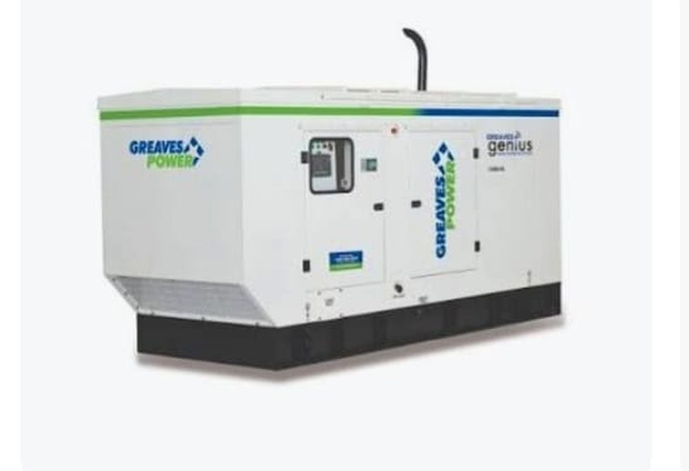 White silent diesel generator